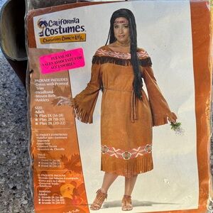 California Costumes Brown Fringe Dress with Accessories